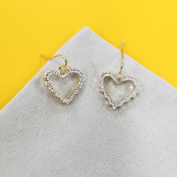 Kendra Scott Sophee heart Gold Drop Earrings - Picture 2 of 2